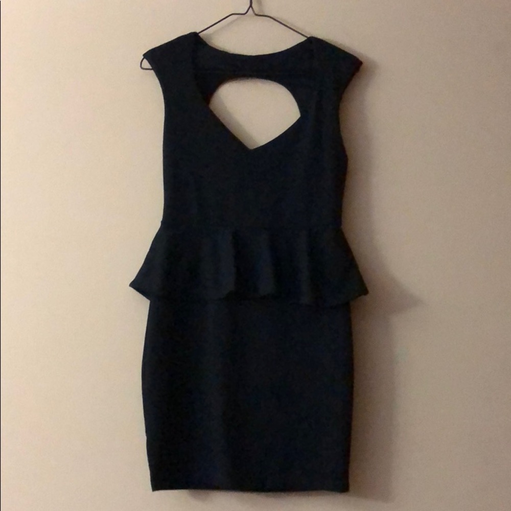 Adorable peplum black dress